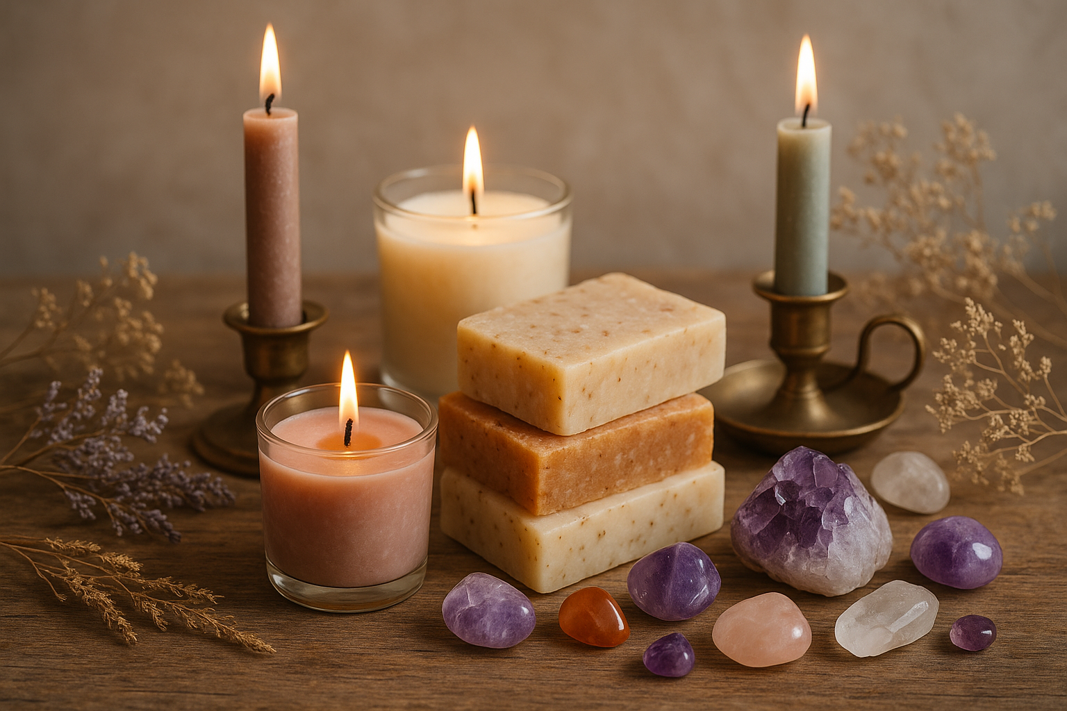candele saponi e cristalli